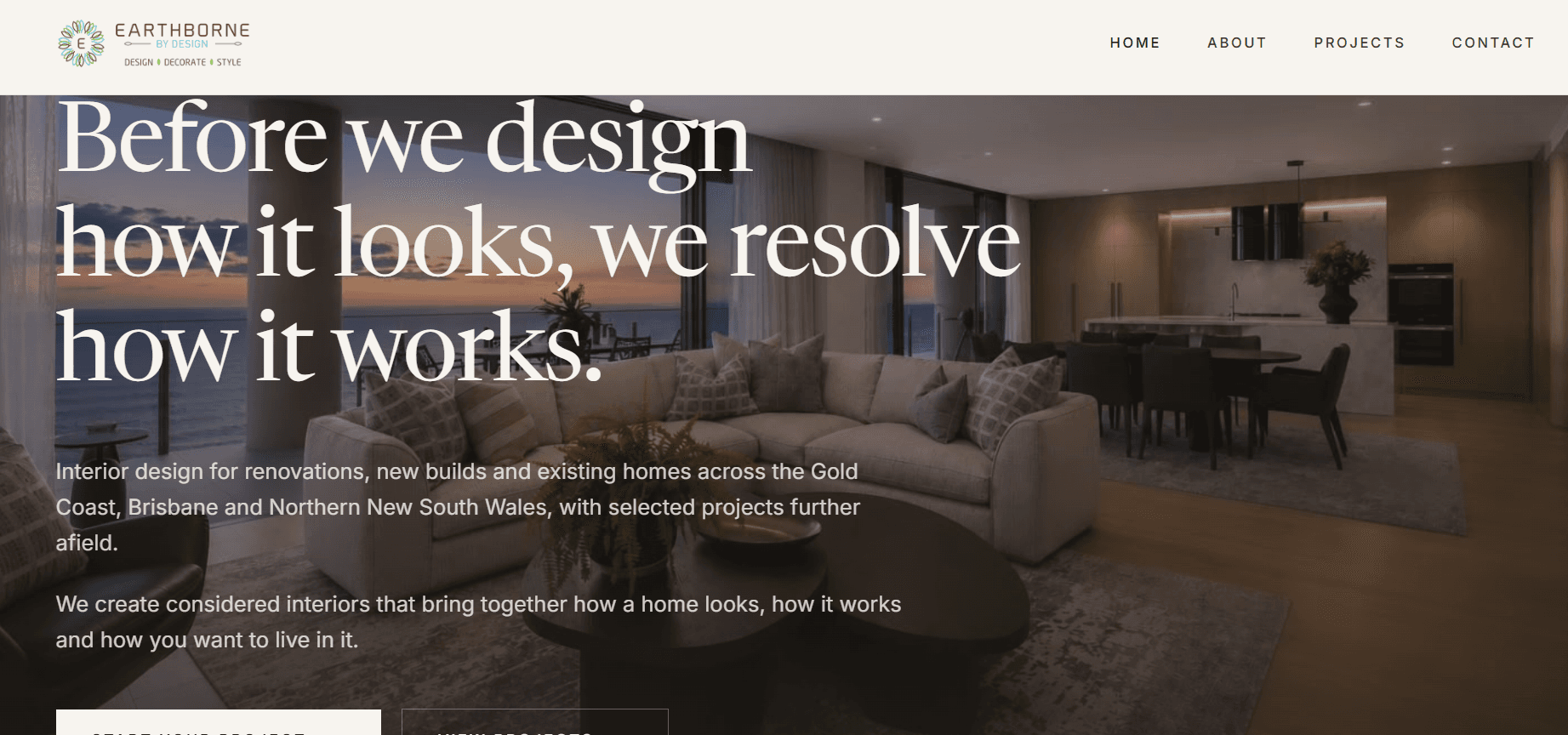 Earthborne By Design website screenshot