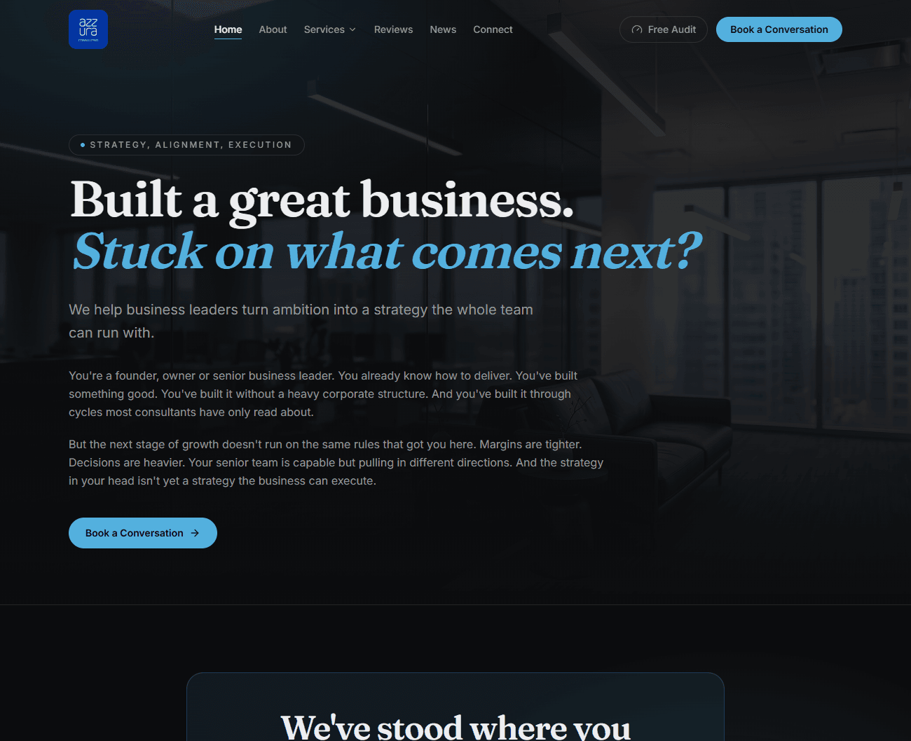 Azzura Consulting website screenshot