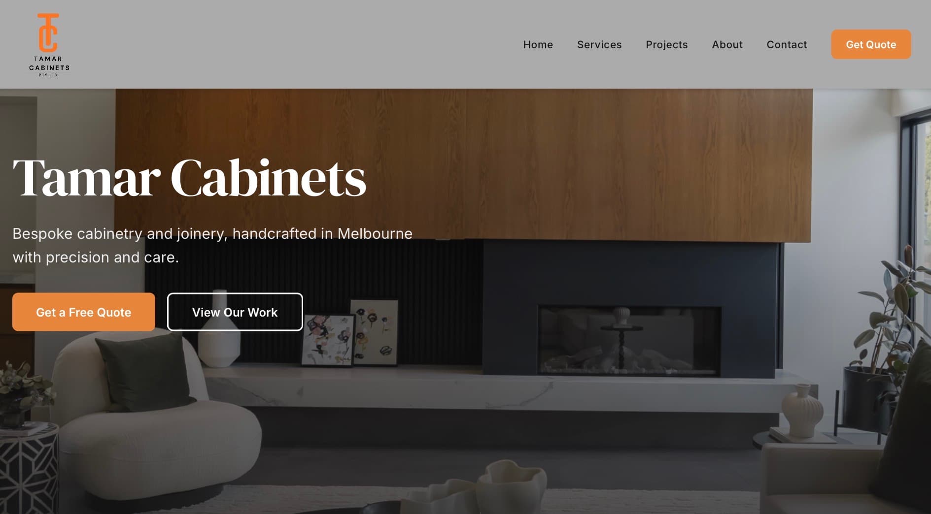 Tamar Cabinets website built by IAS