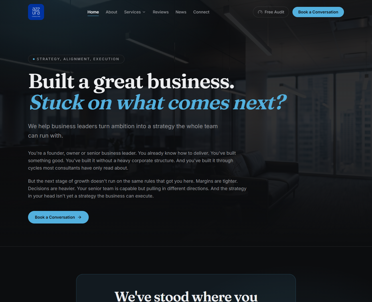 Azzura Consulting website screenshot